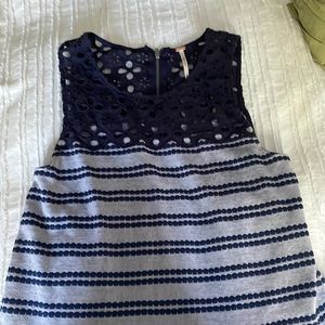 Free people Blue tank top